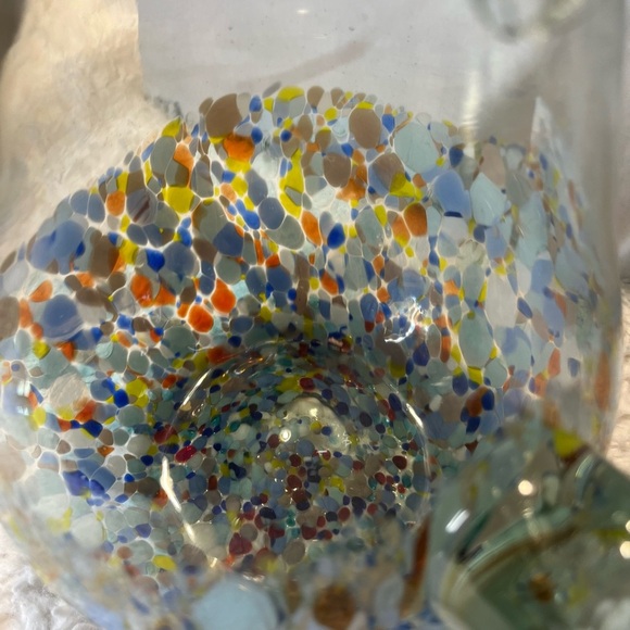 Mexican hand blown glass pitcher. Very Beautiful piece. 64oz - Picture 12 of 14